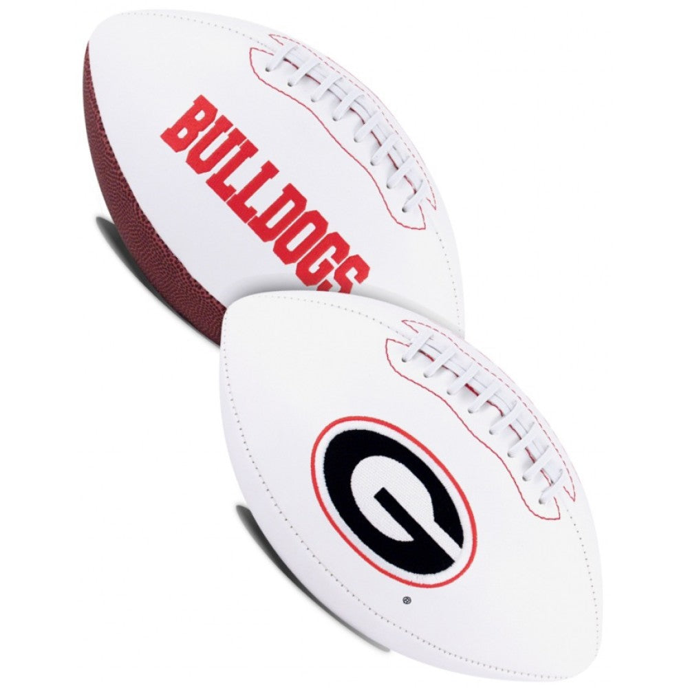 MARK RICHT SIGNED LOGO FOOTBALL