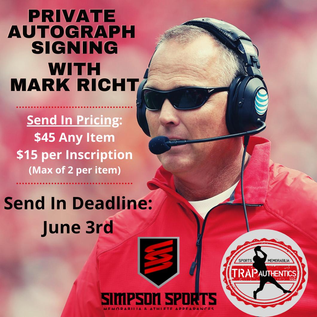 MARK RICHT INSCRIPTION ONLY